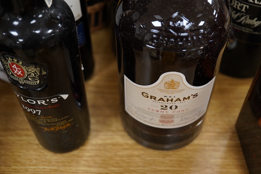 A collection of various alcoholic drinks to include port, rum, Madeira etc. Condition - fair, storage history unknown